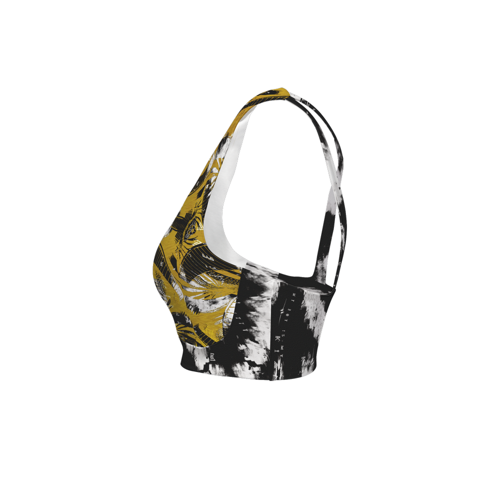 Cross Back Sports Bra - Sweet Sunrise