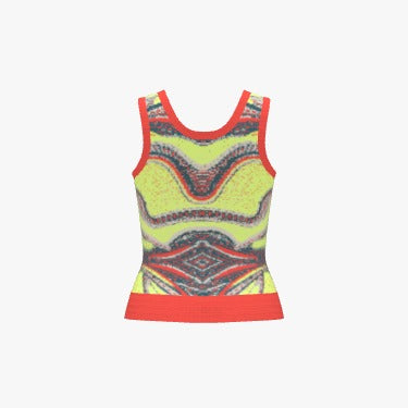 Premium Women's Jacquard Knit Tank Top