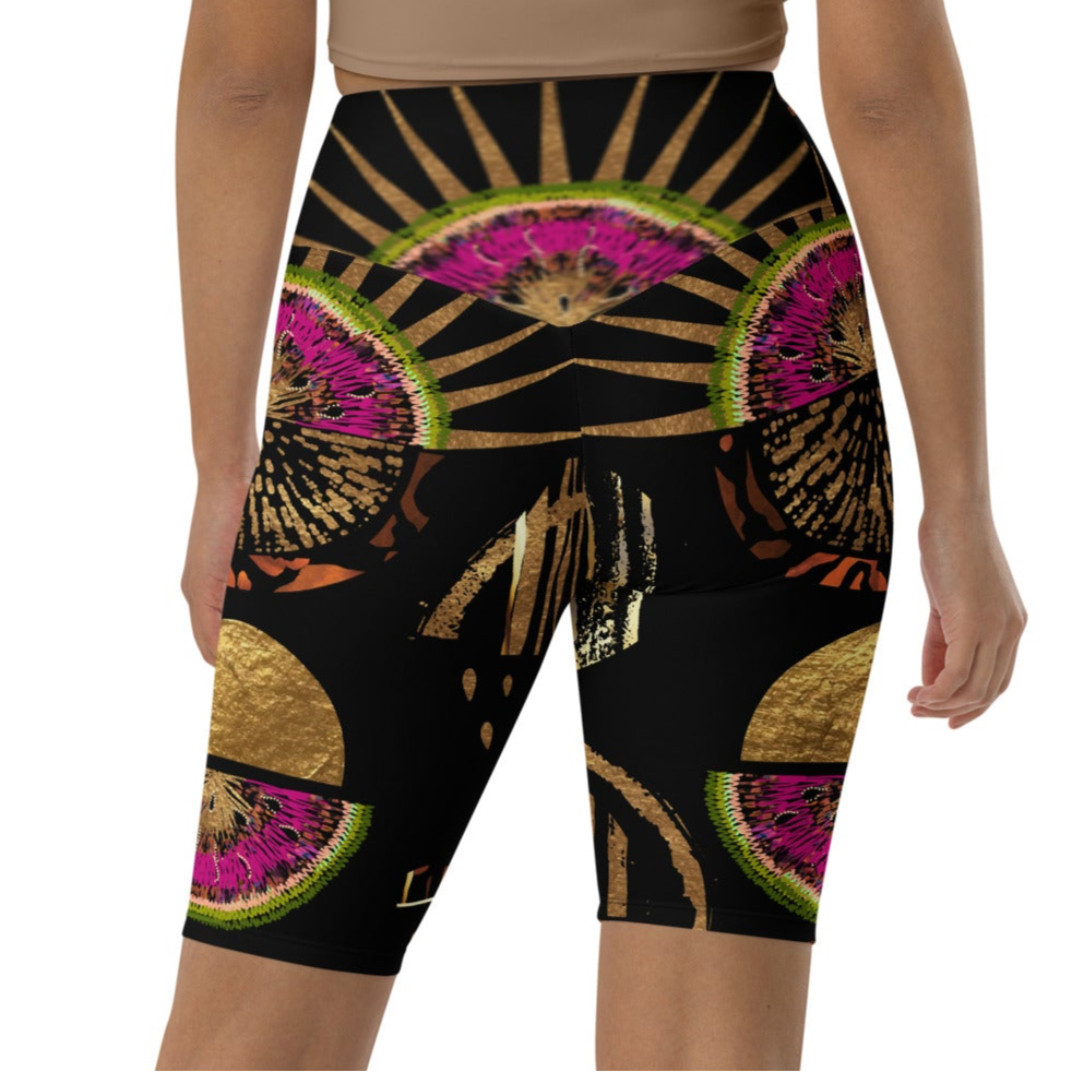 Biker Shorts - Sun Melon - Black
