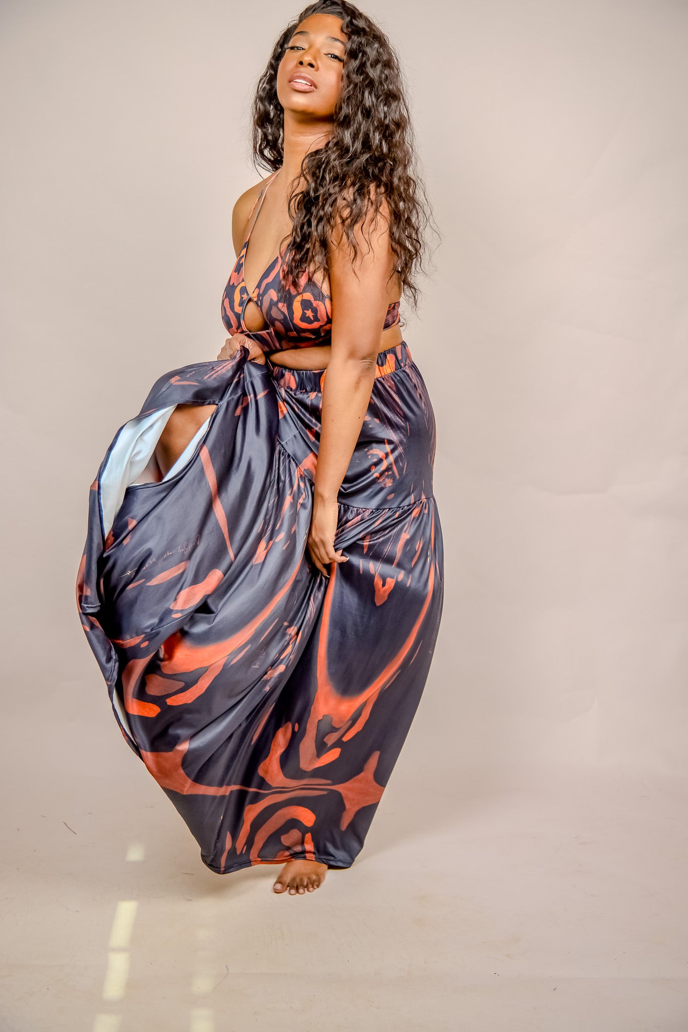 womens maxi wrap dress All-Over Print Women's Tie Back Wrap Dress S / Remix
