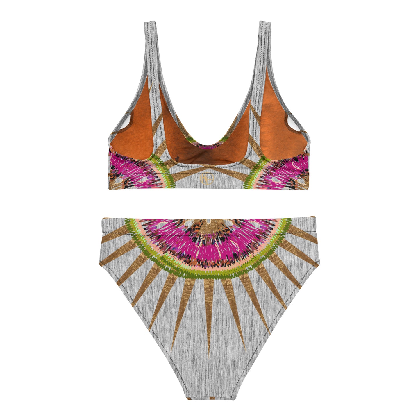 High-Waisted Swimsuit - Sun Melon