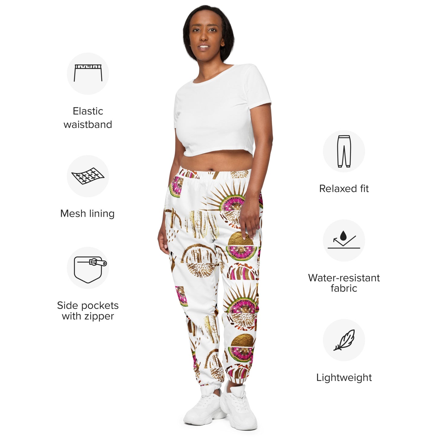 Track Pants - White Sun Melon