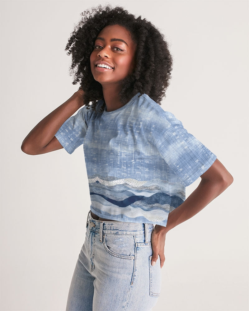 Women's Oversized Cropped Tee - Sweetwater