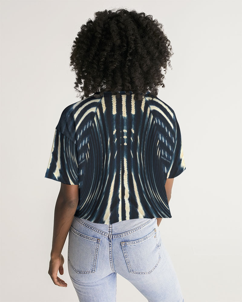 Women's Oversized Cropped Tee - Mali Indigo