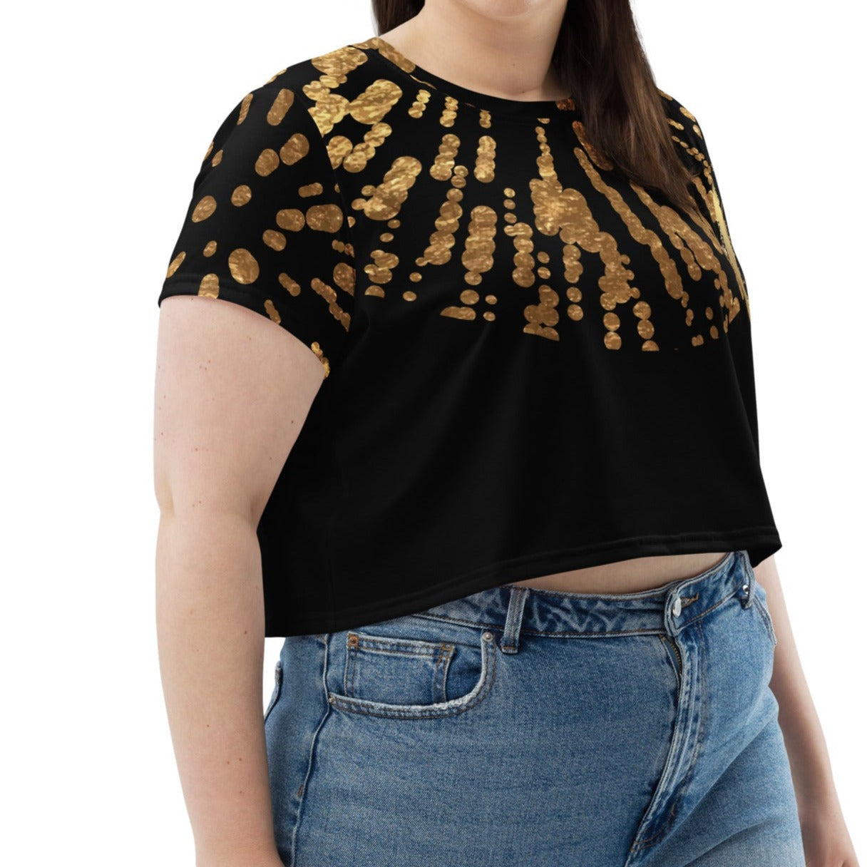 Crop Tee - Black Melon Bursts