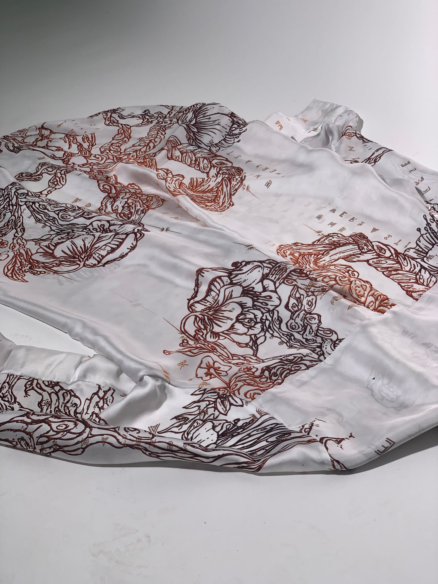 Premium Satin Shirt / Shirt Dress - Strange Fruit