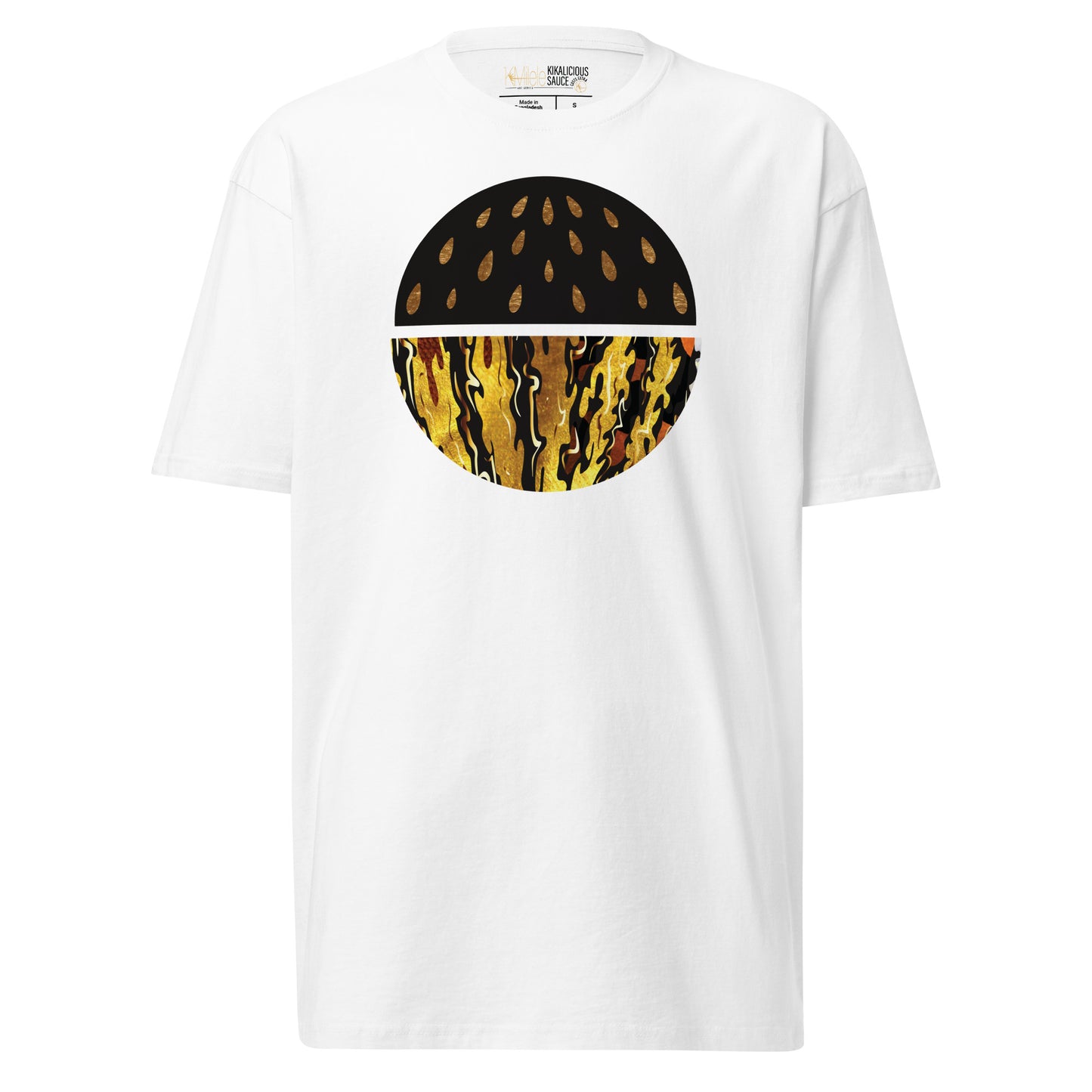 T-Shirt - Gold & Black Watermelon