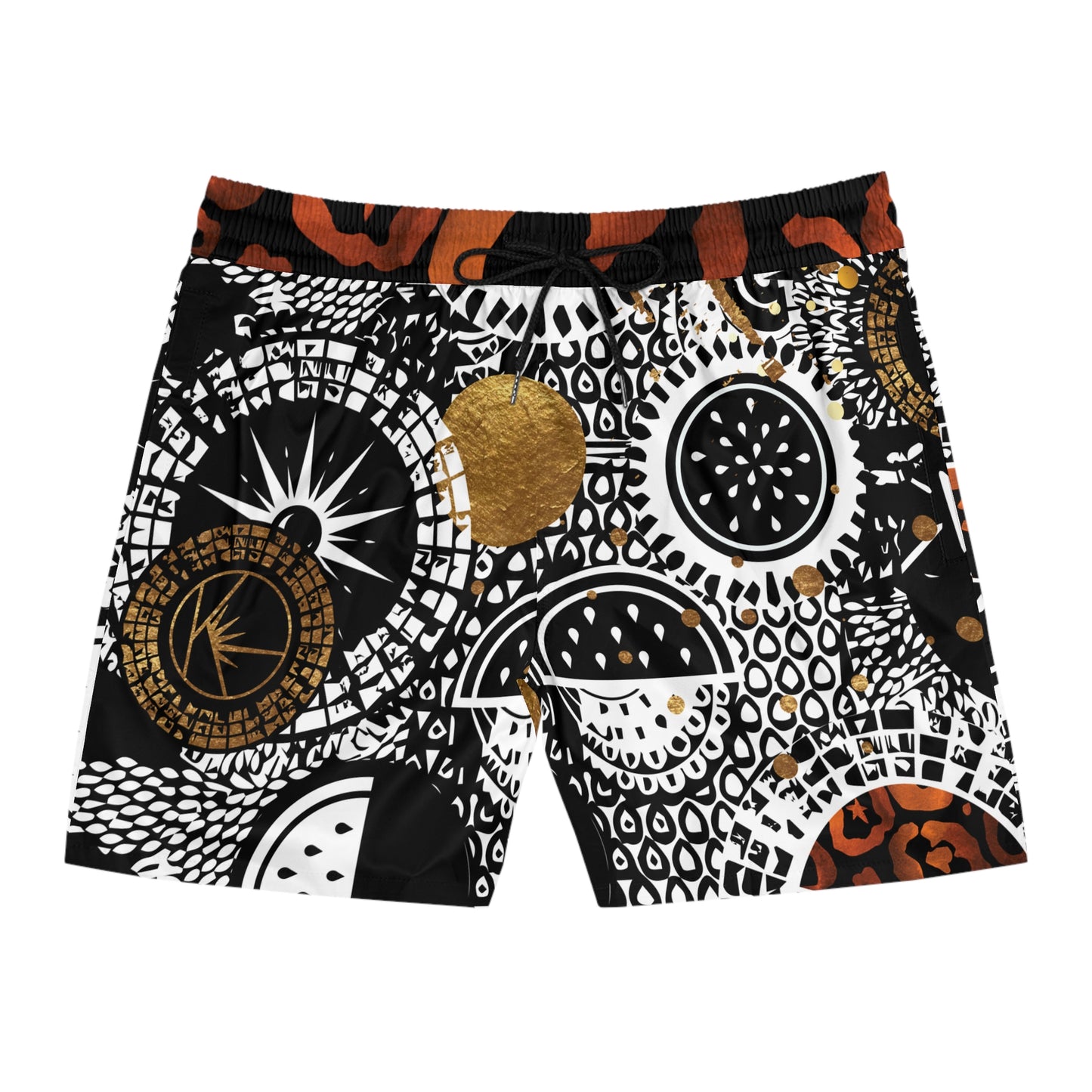 Men's Mid-Length Swim Shorts - Motherland Melon