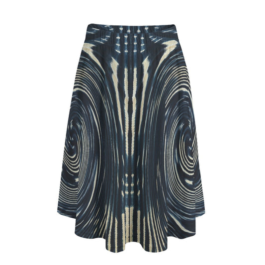 Women's Midi Skirt With Pockets - Mali Indigo