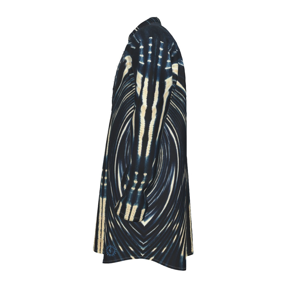 Men's 1/2 Button Kaftan Shirt - Mali Indigo