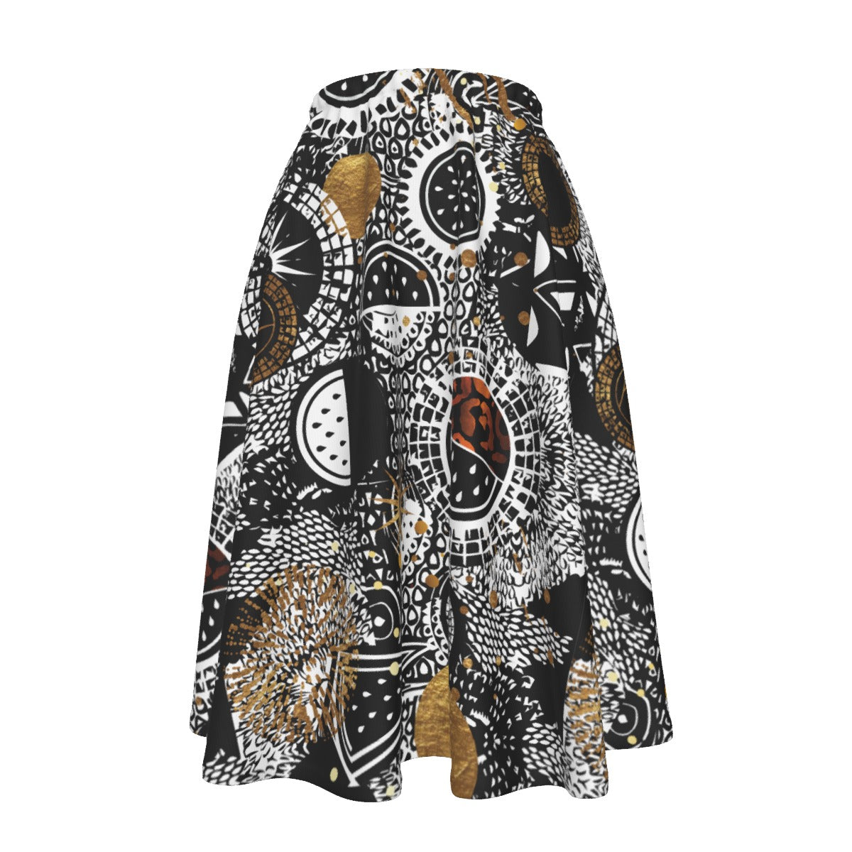 Women's Midi- Length Skirt With Pockets- All The Stars