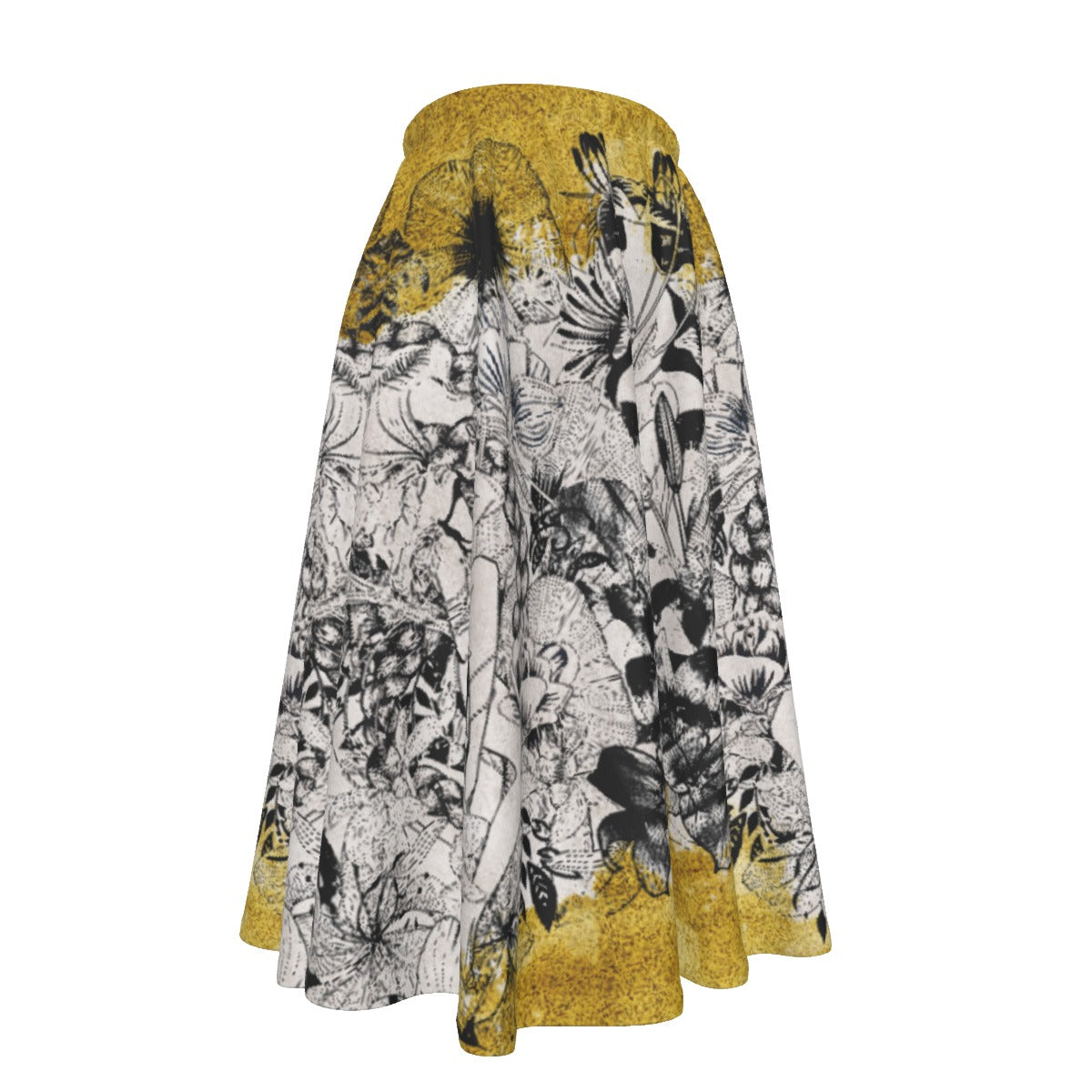 Women's Midi-Length Skirt With Pockets - Garden of Joy