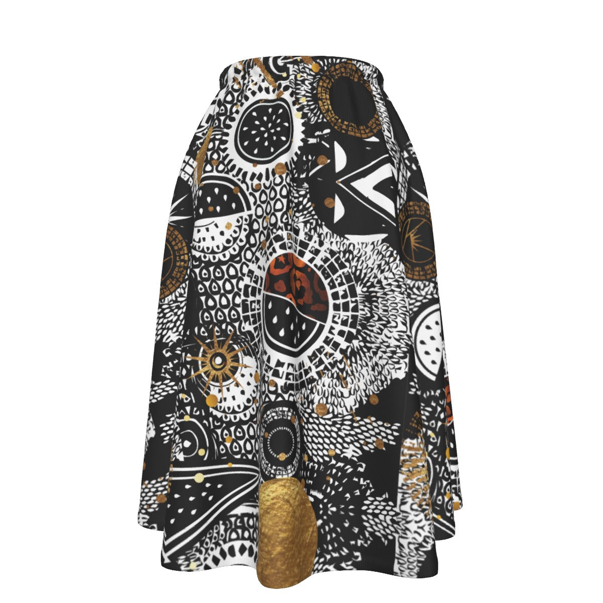 Women's Midi- Length Skirt With Pockets- All The Stars