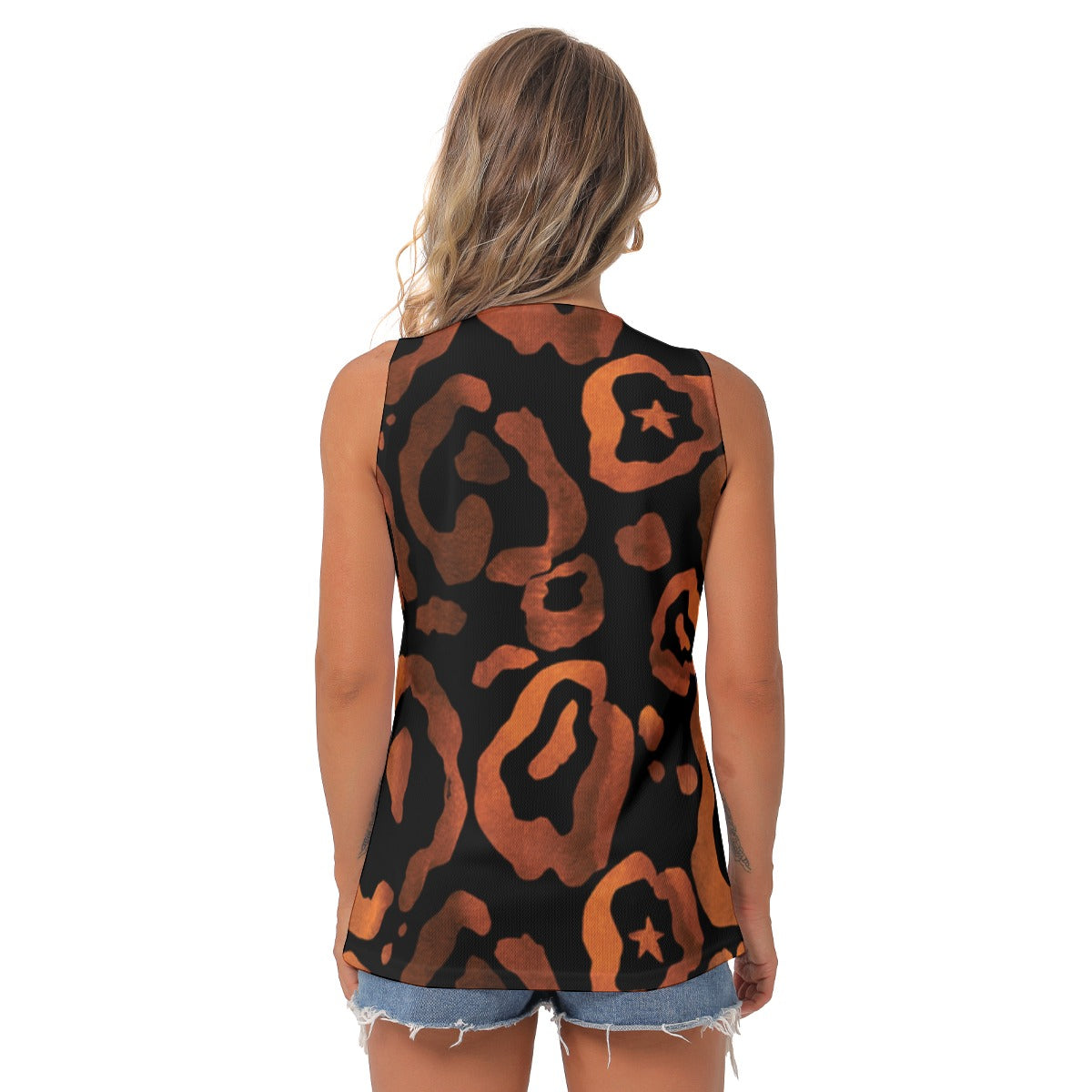 Women's Sleeveless Slit-Neck Top