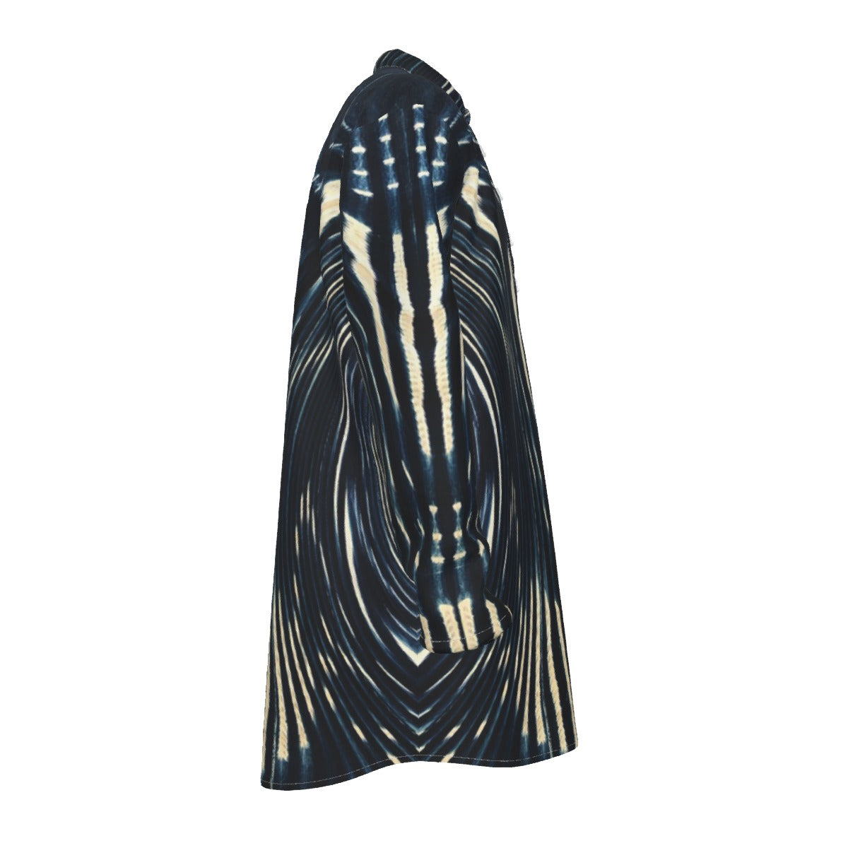 Men's 1/2 Button Kaftan Shirt - Mali Indigo
