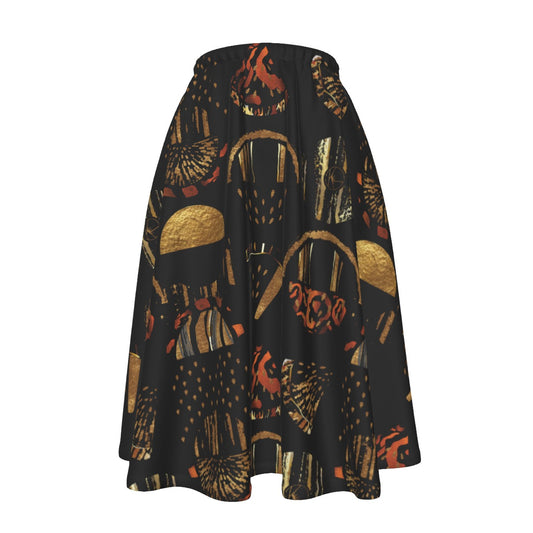 Women's Midi-Length Skirt With Pockets- Motherland