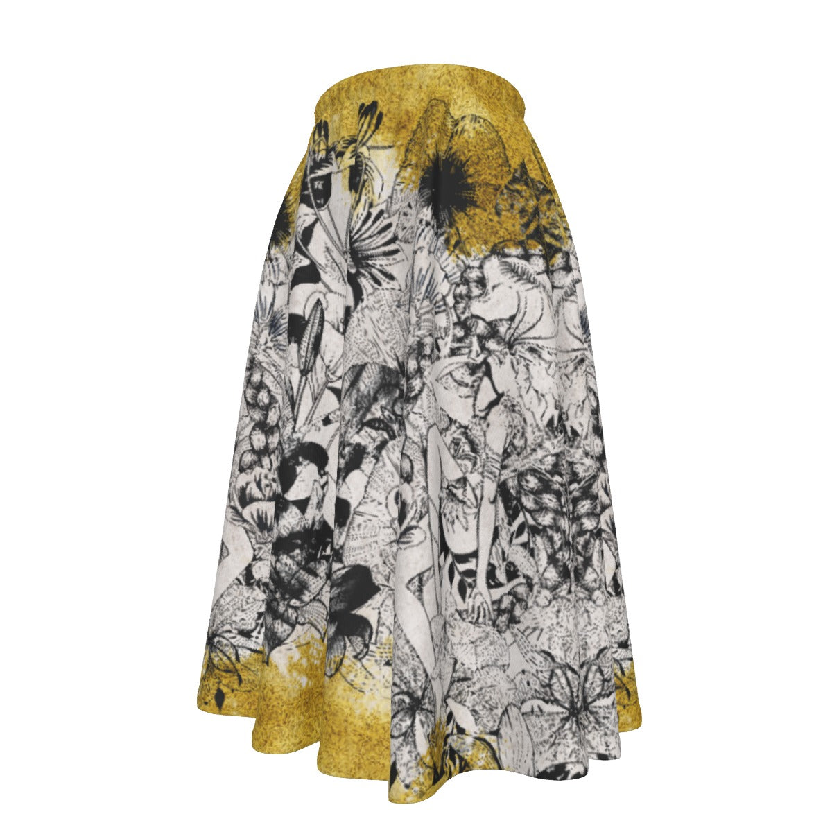 Women's Midi-Length Skirt With Pockets - Garden of Joy