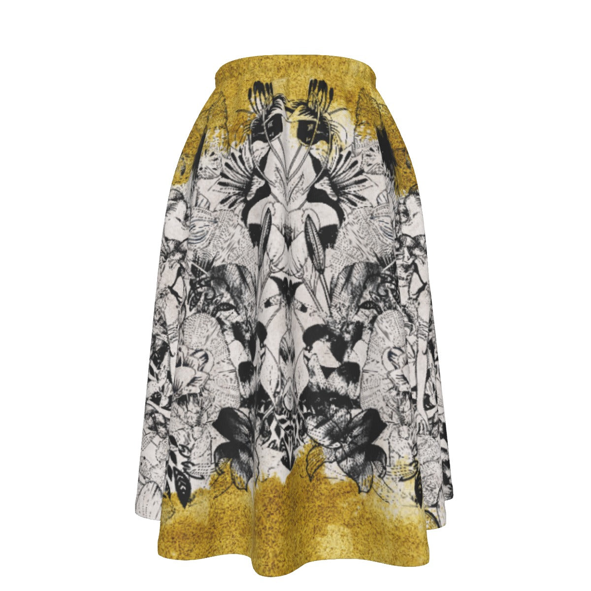 Women's Midi-Length Skirt With Pockets - Garden of Joy