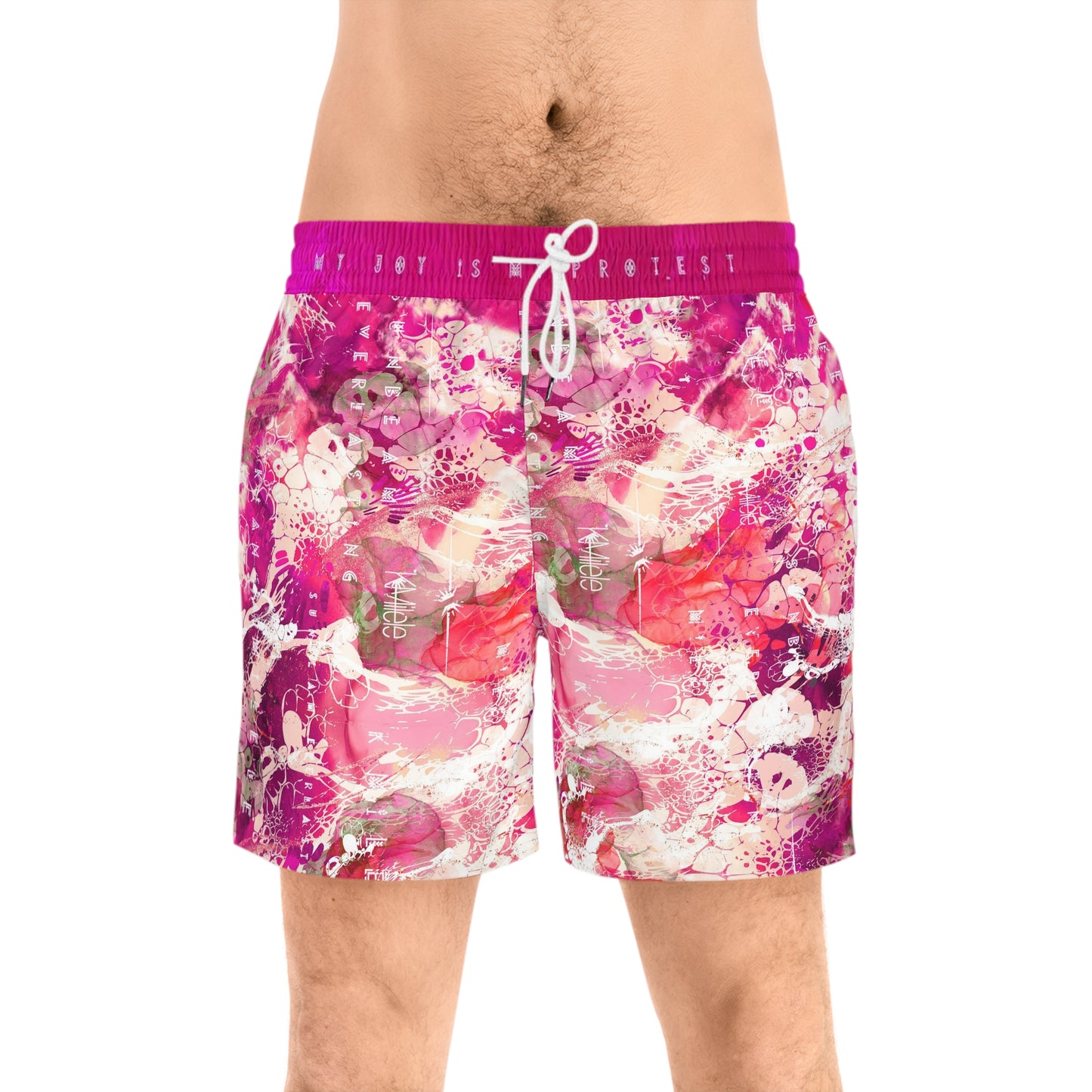 Men's Mid-Length Swim Shorts - Life's A Beach