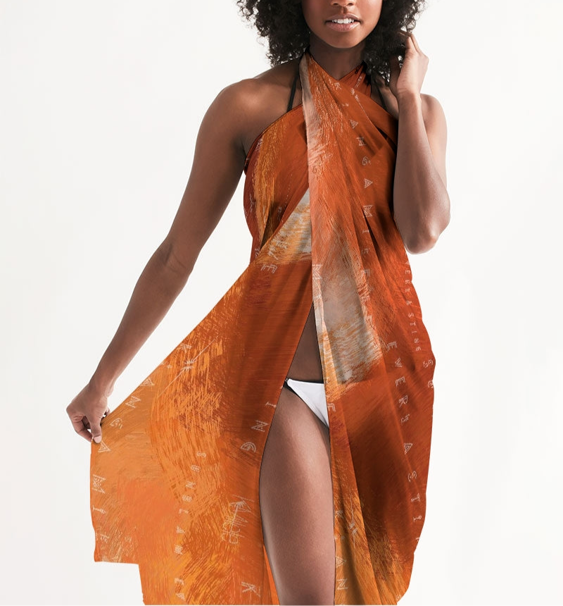 Swim Cover-Up Sarong- Antigua Sunset