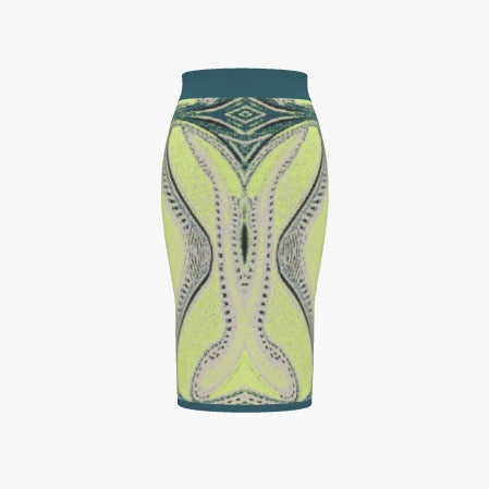 Premium Women's Jacquard Knit Pencil Skirt