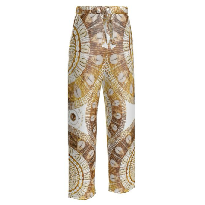 Women’s Premium Silk Pants - Golden Melon