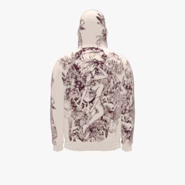 Premium Cashmere Zip Up Unisex Hoodie - Garden of Joy