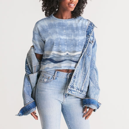 Women's Oversized Cropped Tee - Sweetwater