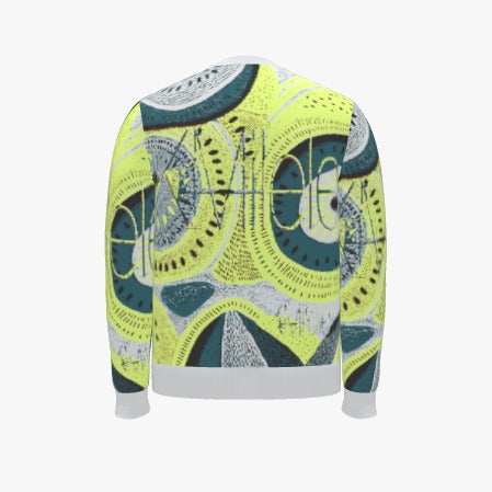 メンズウェア COLORFUL GEOMETRY PATTERN JQD KNIT CREW Multi Color Geometric Print Crew Sweater – Perry Ellis