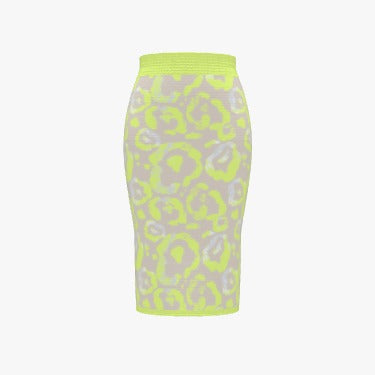 Premium Women's Jacquard Knit Pencil Skirt - Kitty 4 Life