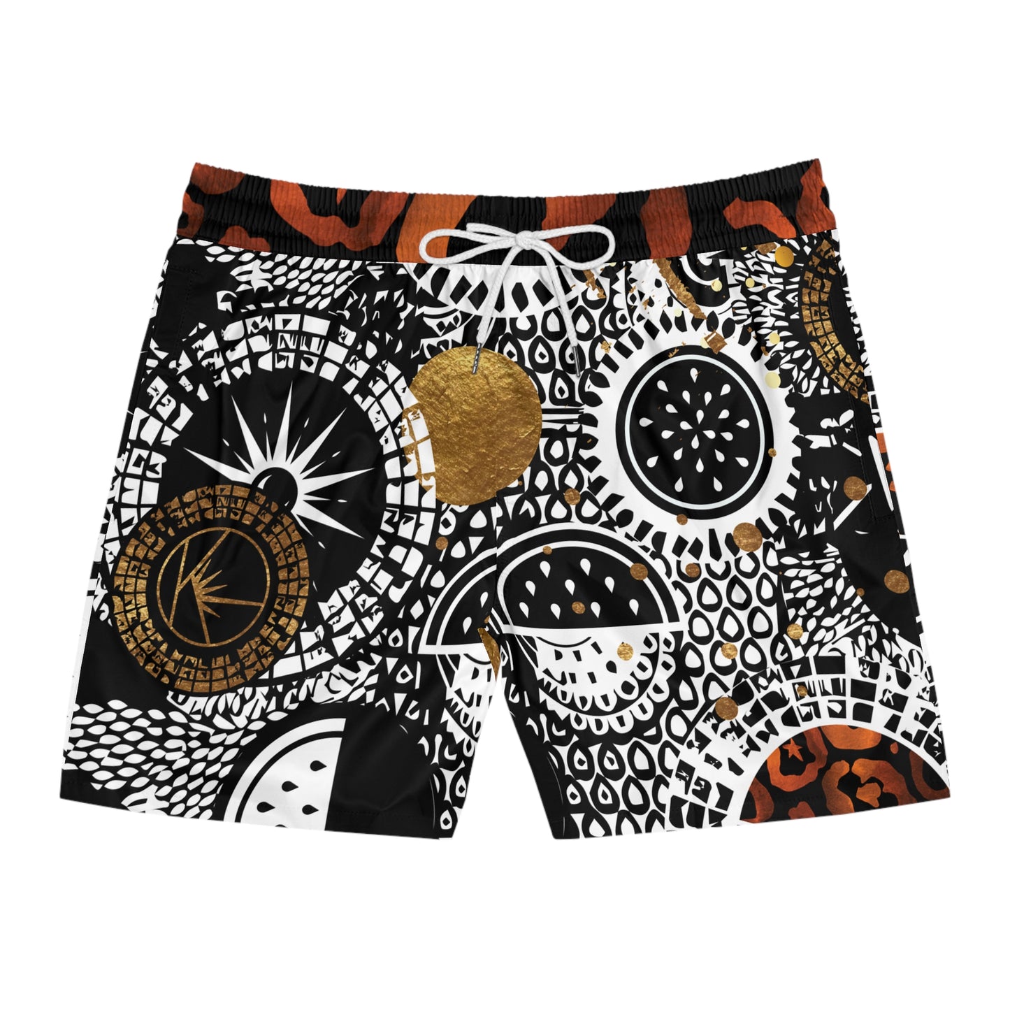 Men's Mid-Length Swim Shorts - Motherland Melon