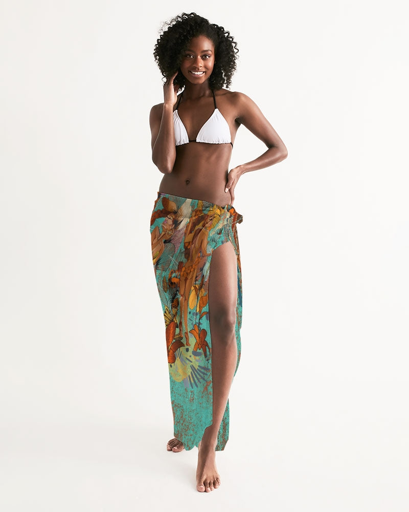 turqs All-Over Print Swim Cover Up