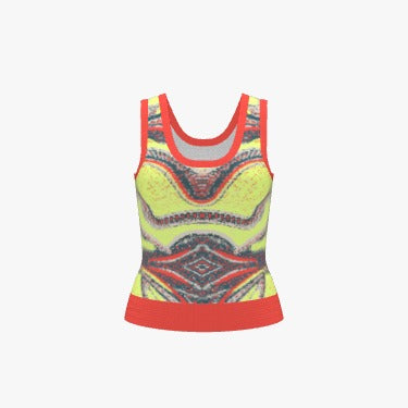 Premium Women's Jacquard Knit Tank Top