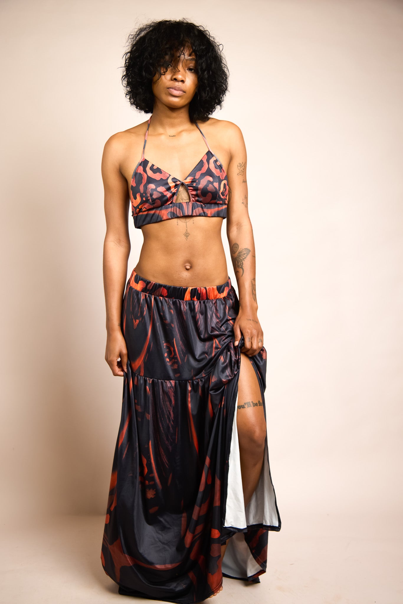 Women's 2pc Bra Top + Maxi Skirt - Remix