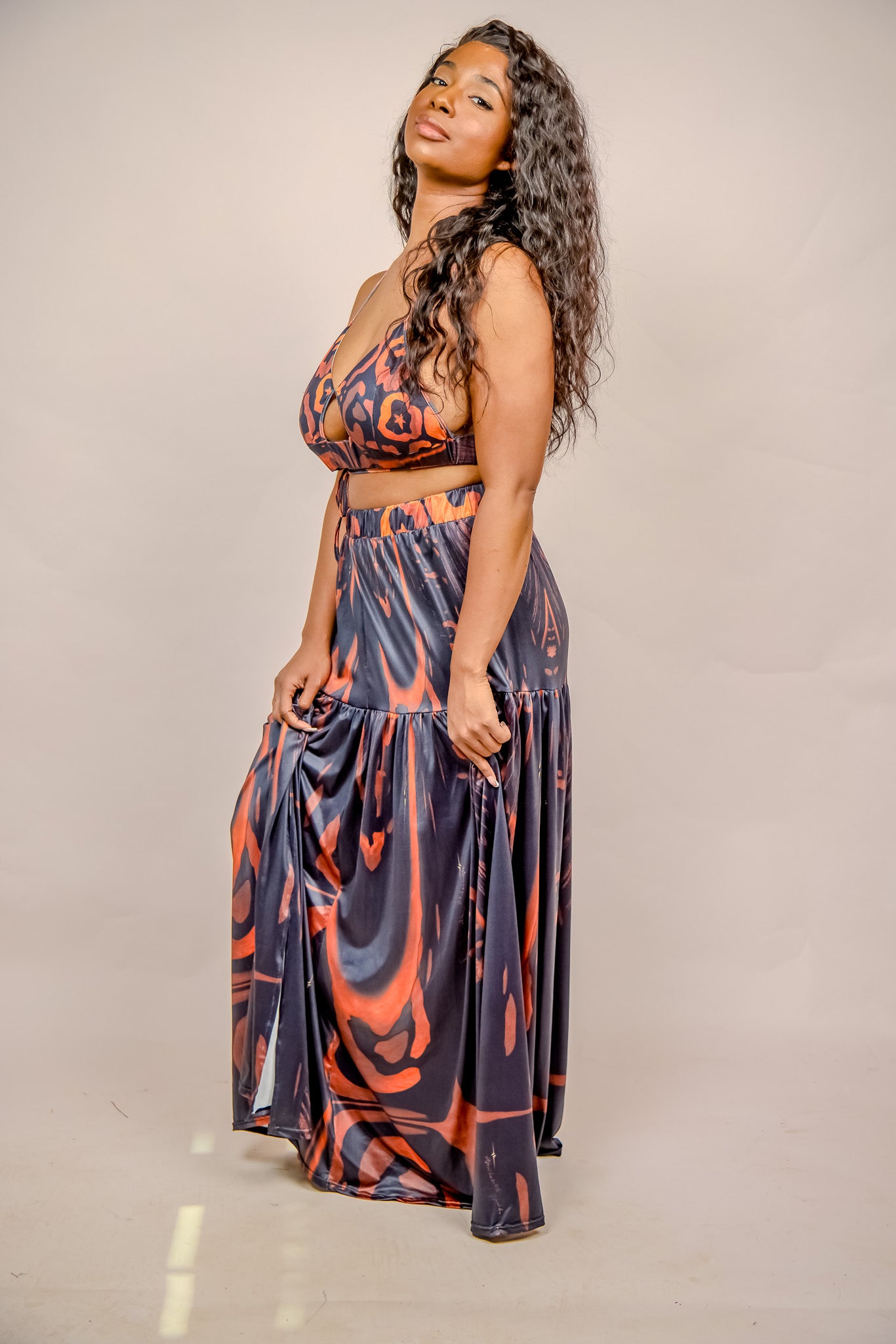 Women's 2pc Bra Top + Maxi Skirt - Remix