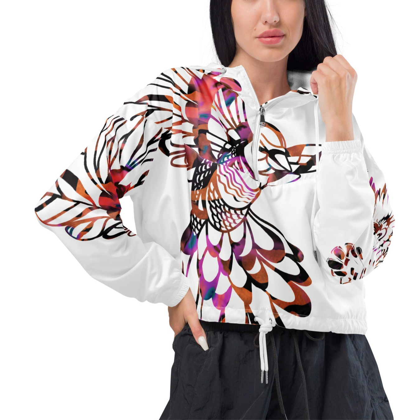 Women’s Cropped Windbreaker - Calvin’s Flight