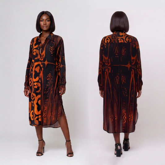 Women's Rayon Shirt Dress - Kitty 4 Life