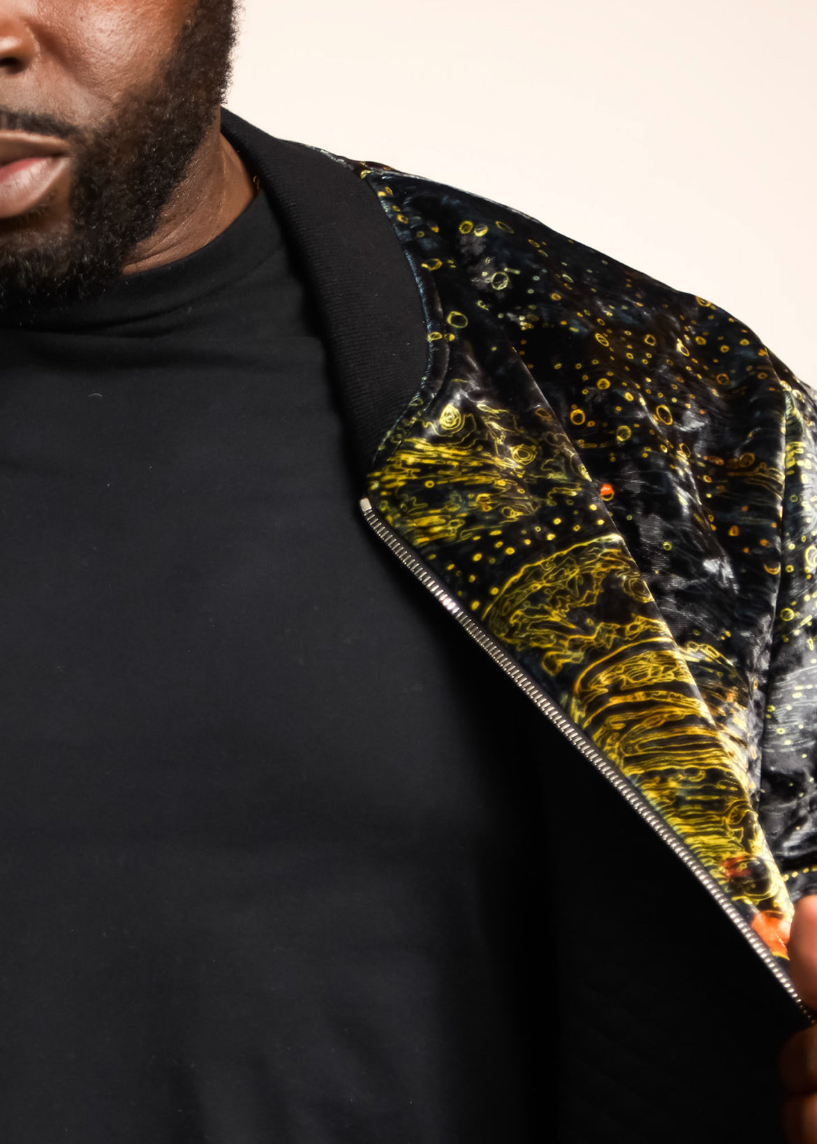 Men's Fully Lined Velvet Bomber - Why is the Universe – KMilele