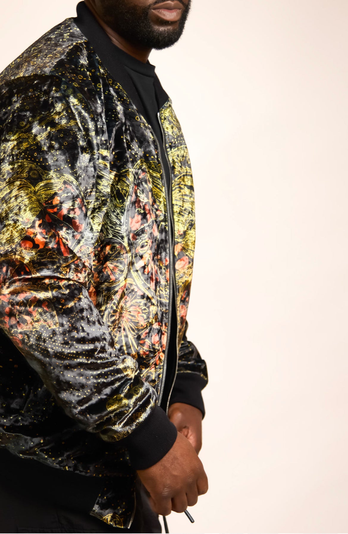 Men's Fully Lined Velvet Bomber - Why is the Universe – KMilele