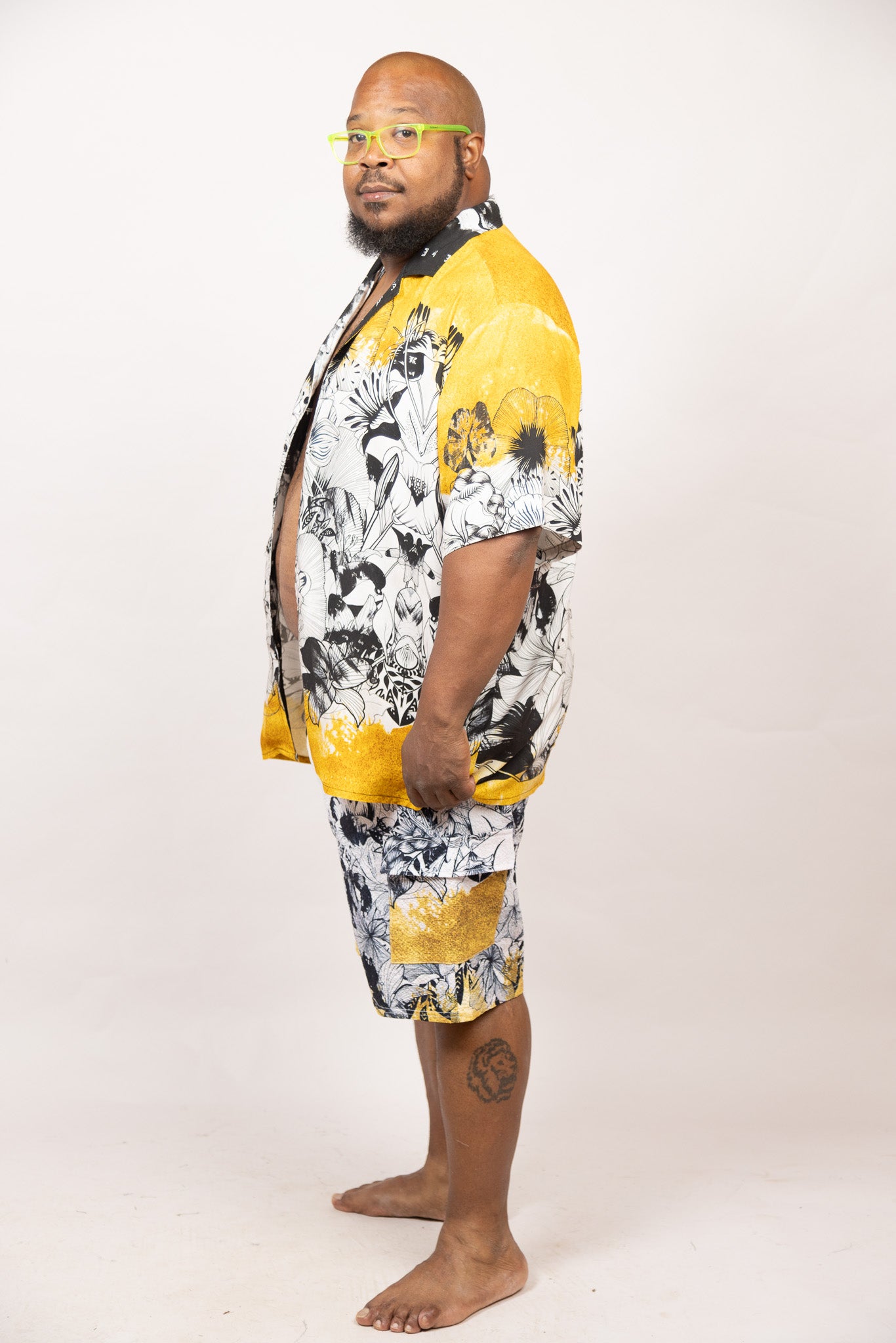 Men's Rayon Hawaiian Shirt - Garden of Joy