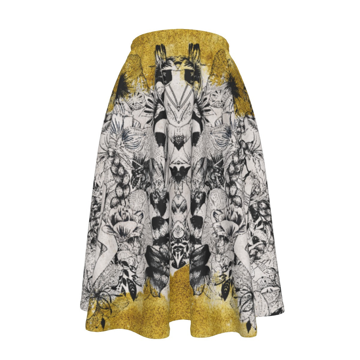 Women's Midi-Length Skirt With Pockets - Garden of Joy