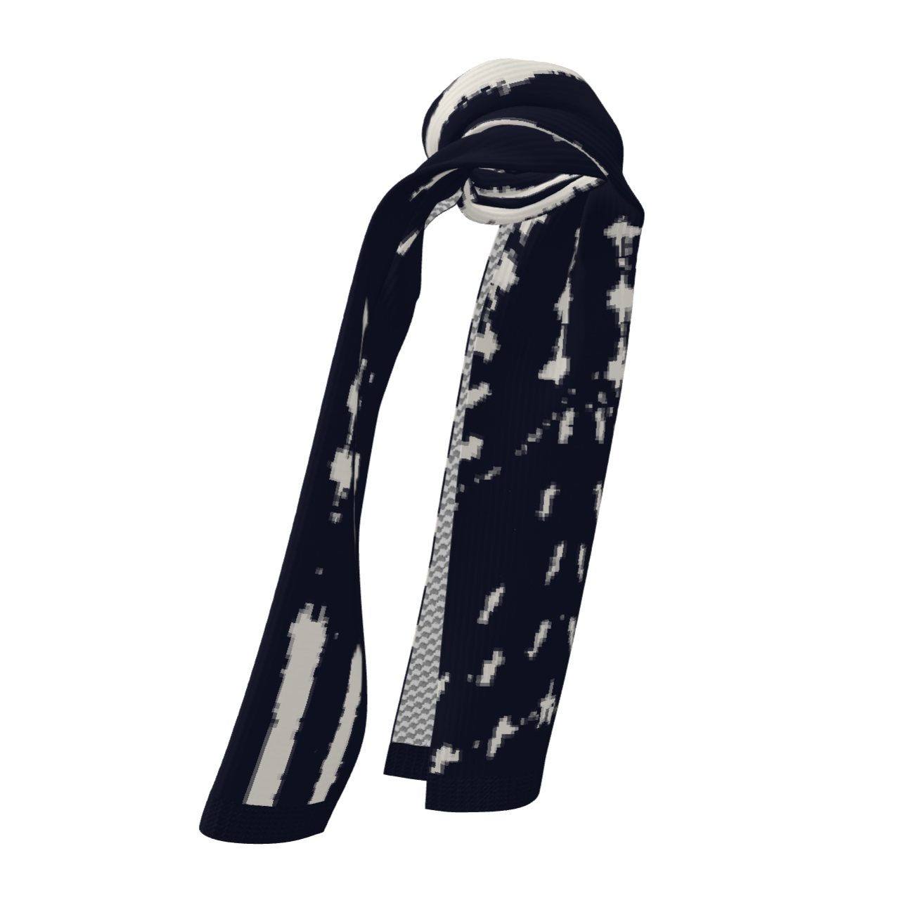 Luxe Cashmere Jacquard Scarf - Mali Indigo