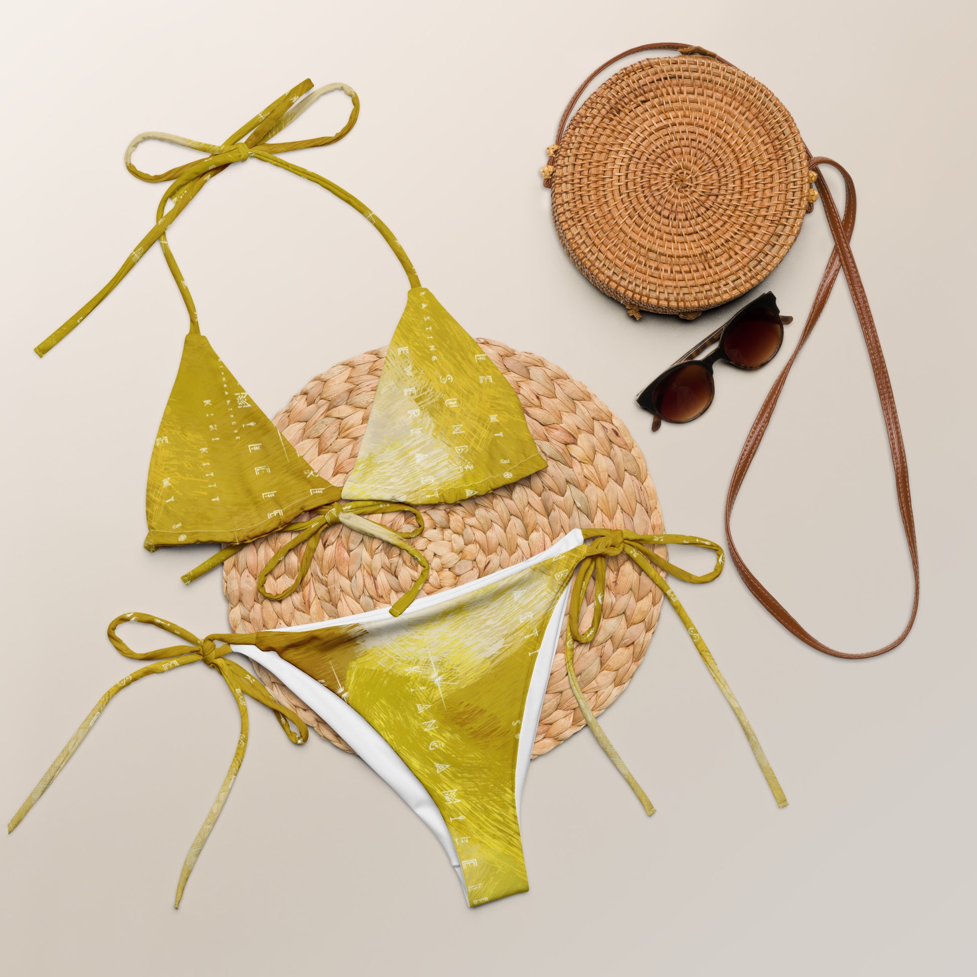 Melva String Bikini Swimsuit - Green – Pomkin