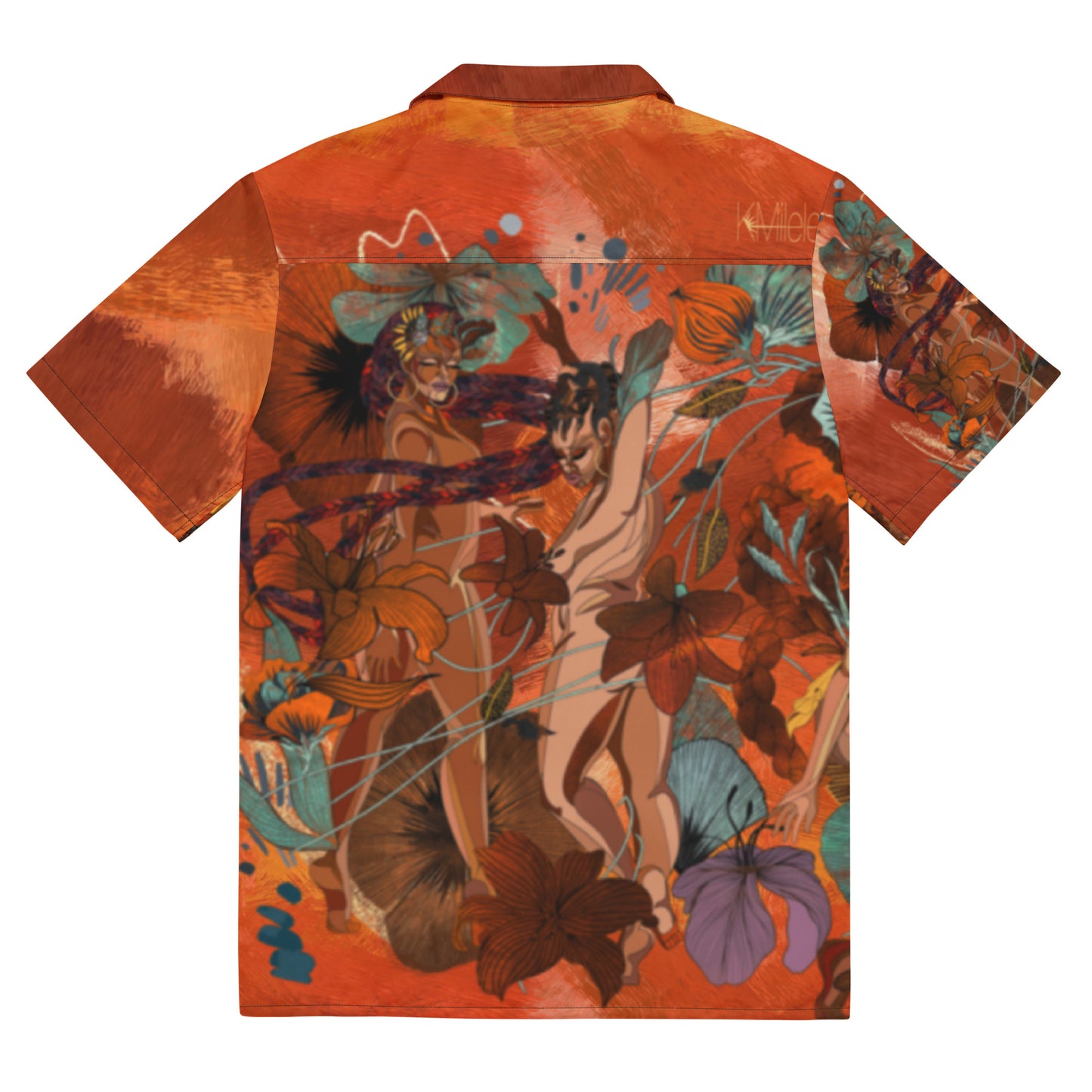 Unisex Button Shirt - Black Joy Sunset