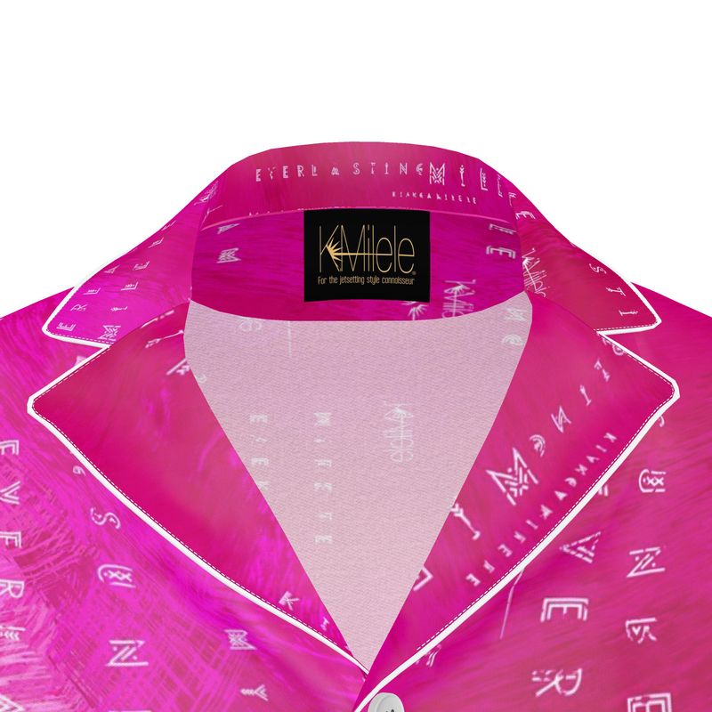 Men’s Silk Shirt - Radiant Pink