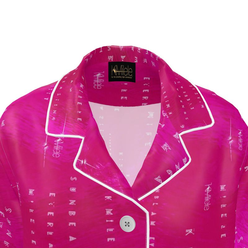 Women’s Silk Shirt - Radiant Pink