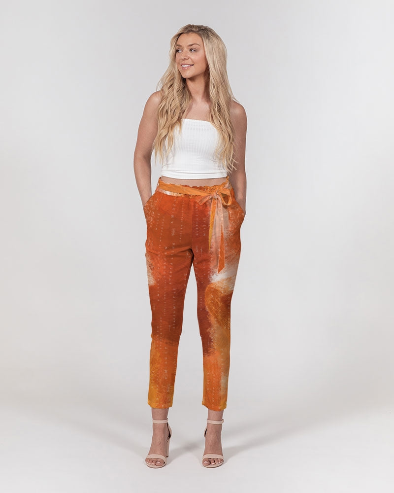 Women's Belted Tapered Pants - Antigua Sunset