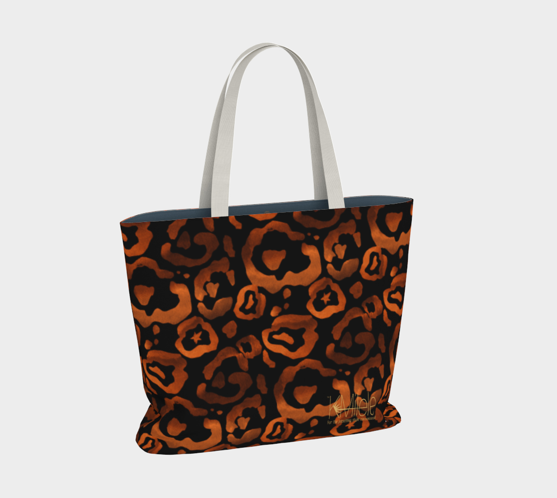 Large Tote/ Beach Bag - Kitty 4 Life / Black Joy