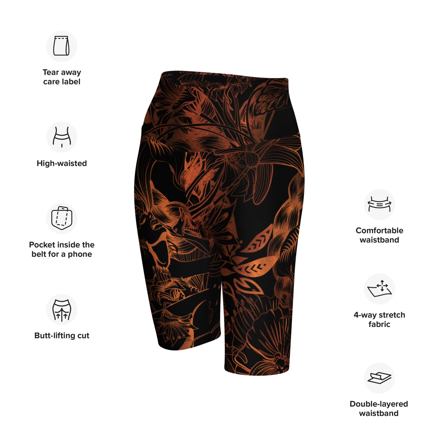 " Queen of Joy" -Black- Biker Shorts