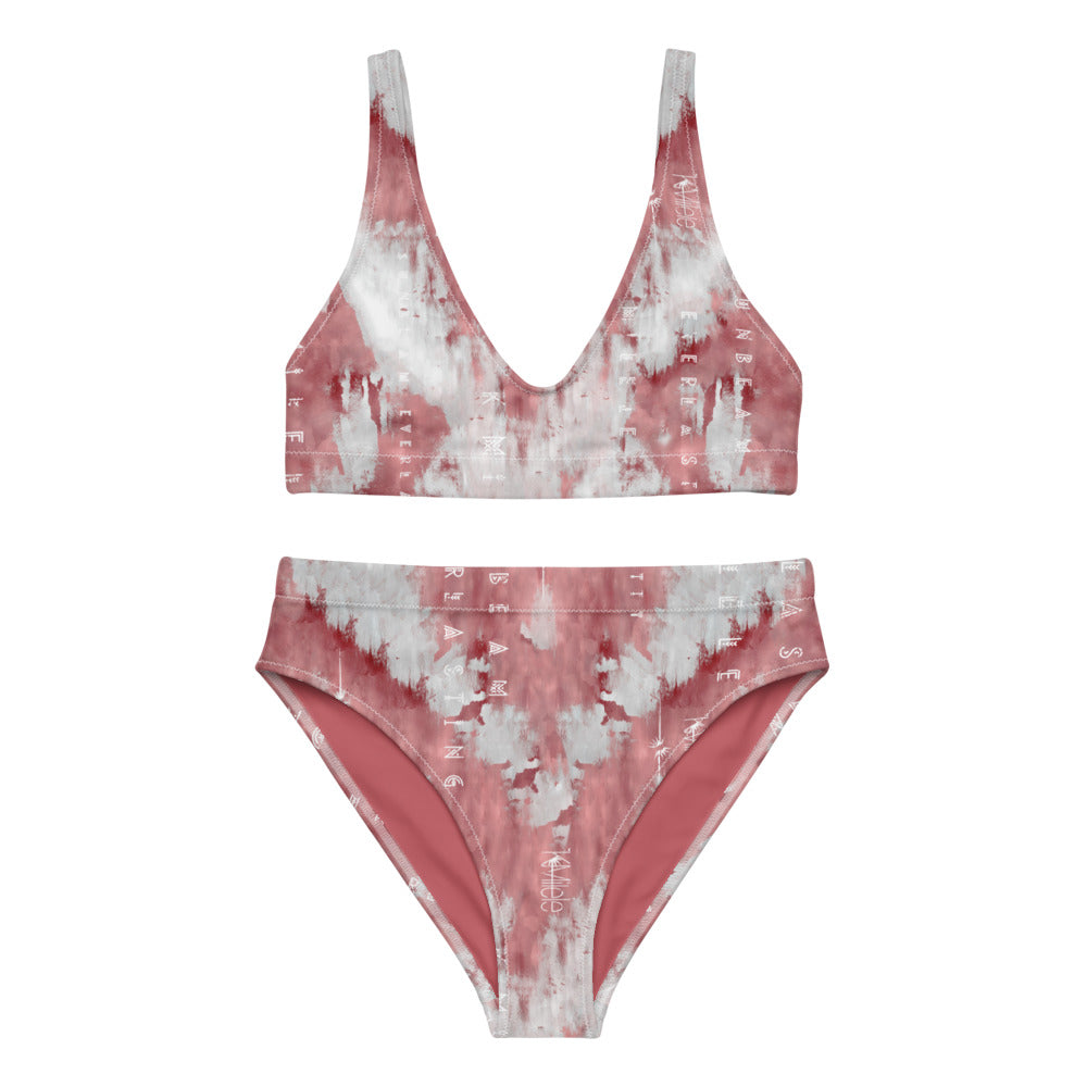 High-Waisted Swimsuit - Let me Fly - blush - 25% Off